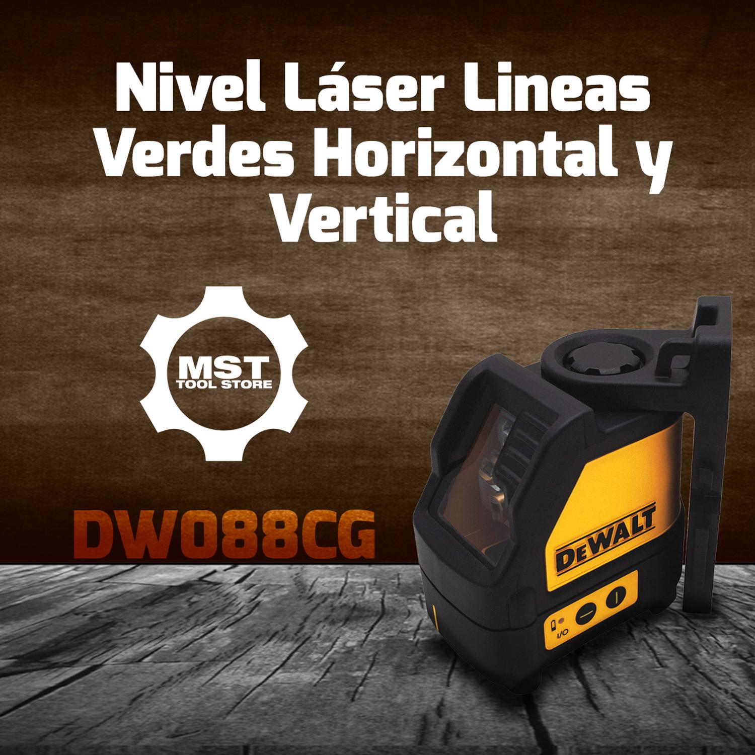 DEWALT DW088CG Nivel Láser Lineas Verdes Horizontal y Vertical