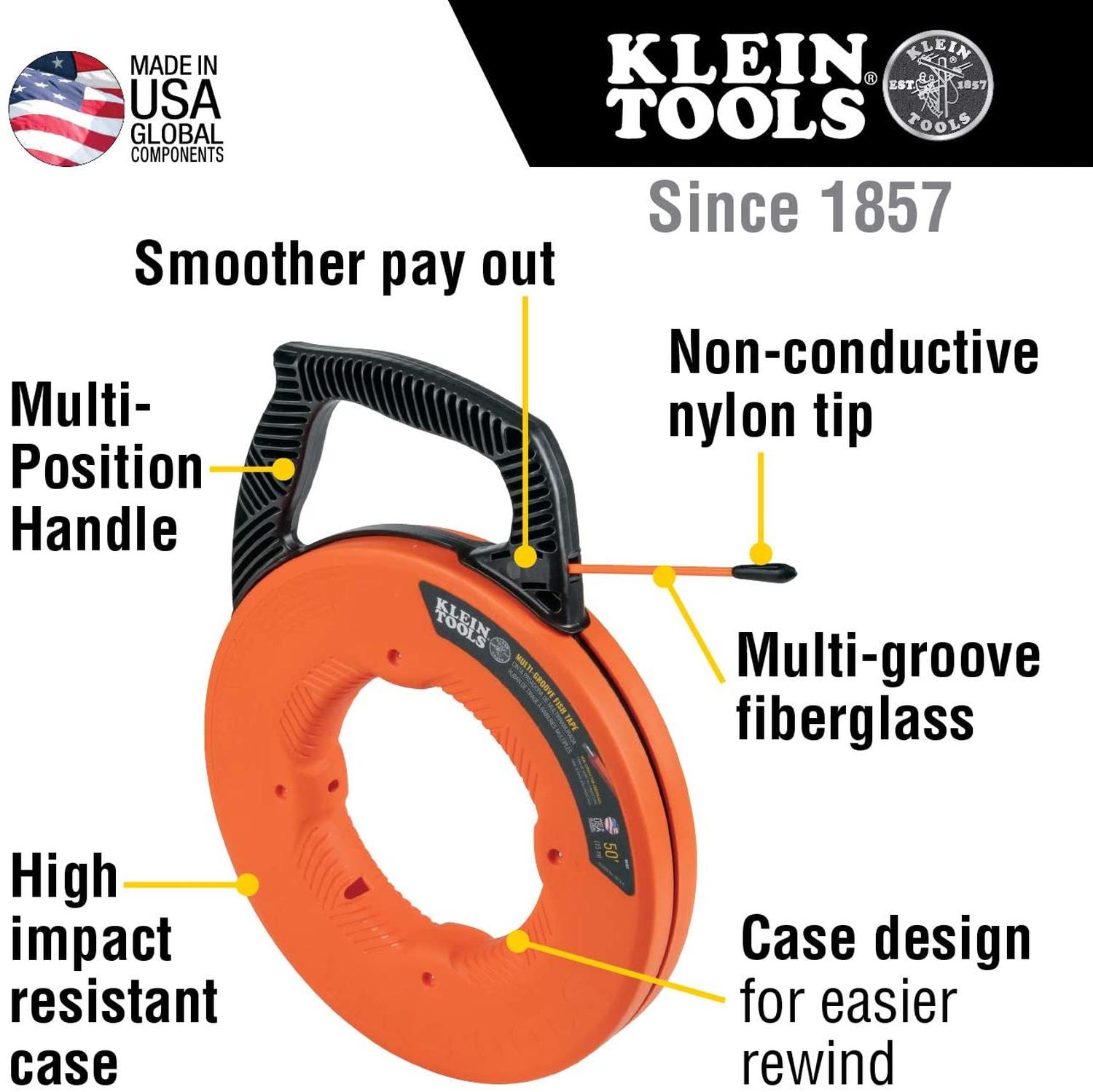 Klein Tools 56383 Guía jalacables multirranurada 31m