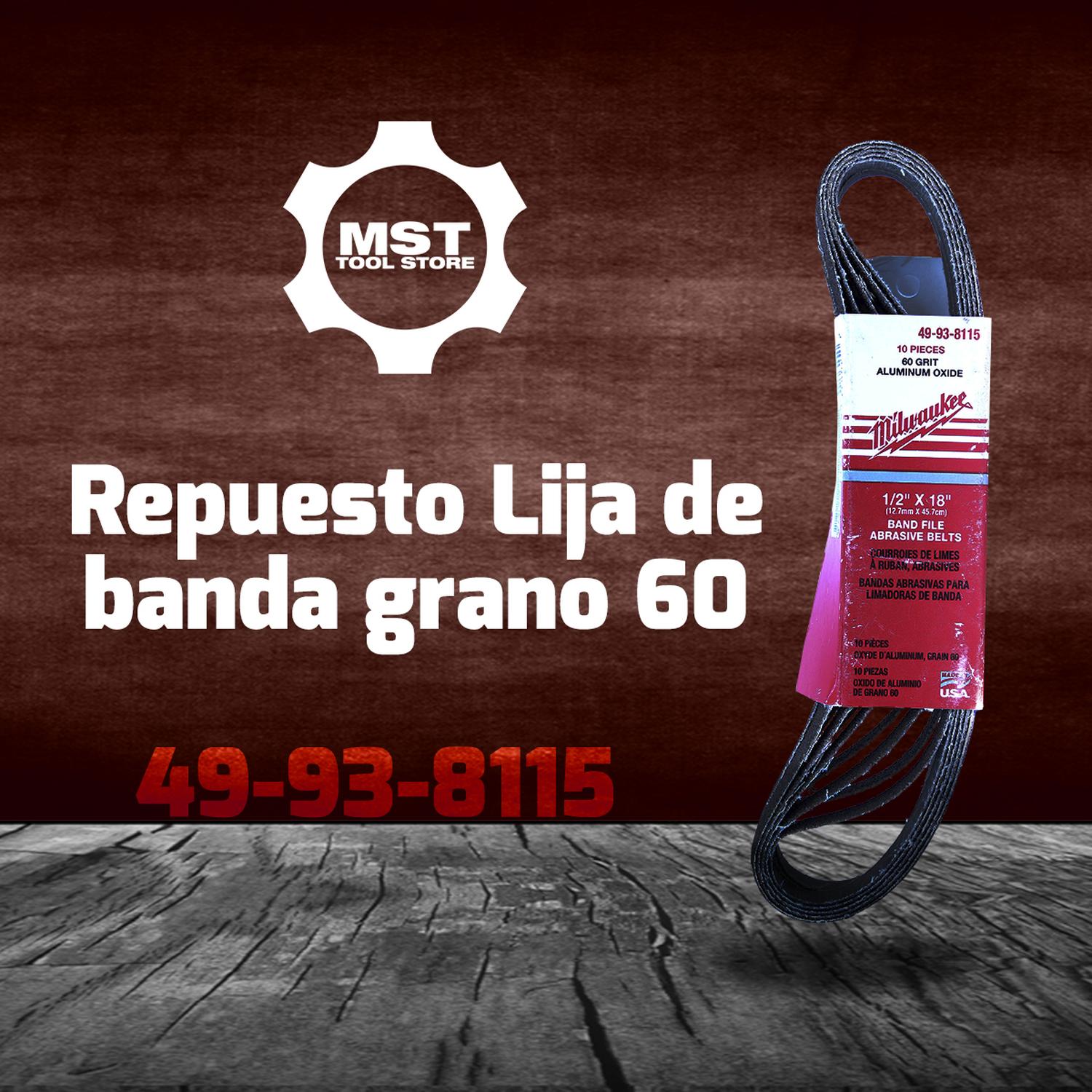 Milwaukee 49-93-8115 Repuesto lija de banda grano 60