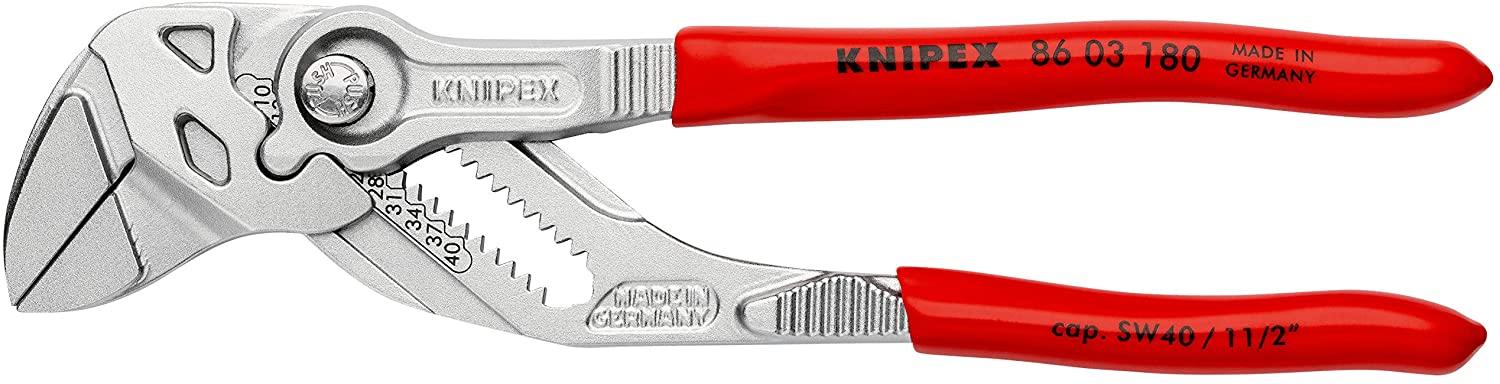 Knipex 86 03 180 SB PINZAS MECANICAS MULTITAMAÑO 1 TON DE PRESION