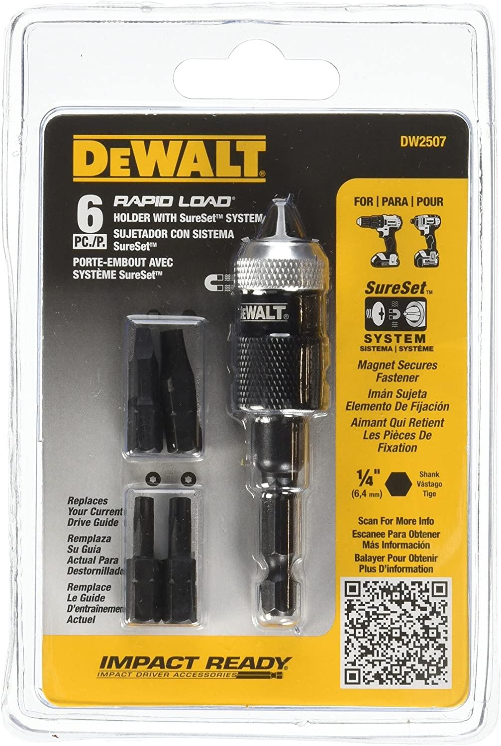 Dewalt DW2507 Set Rapid Load 6 pzas p/Atornillar y Perforar