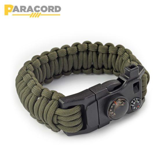 PARACORD PAR-016-007 Pulsera superv 550lbs verde militar