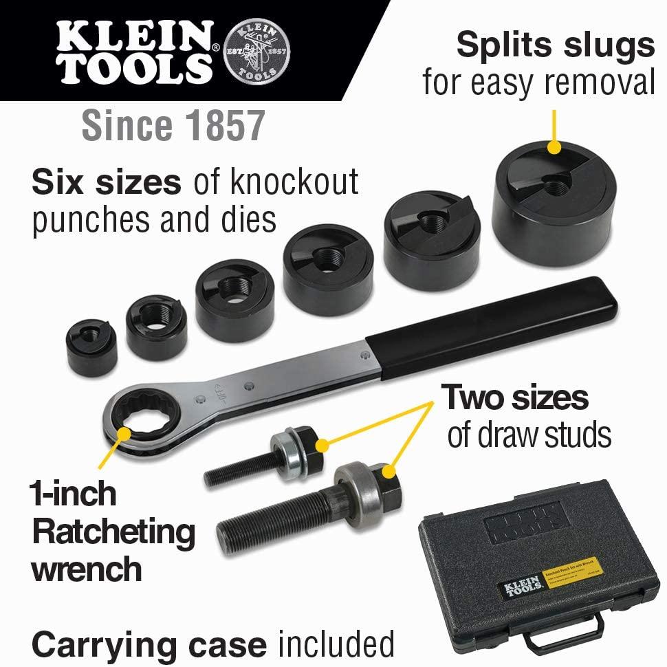 Klein Tools 53732SEN Juego de 6 Sacabocados de 1/2” a 2”