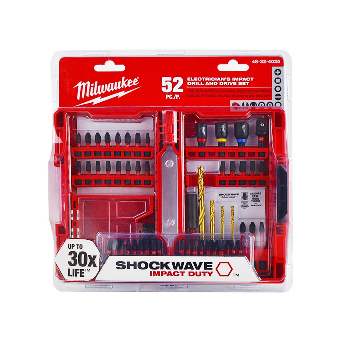 MILWAUKEE 48-32-4025 Kit de puntas 1/4" hexagonal 52 piezas